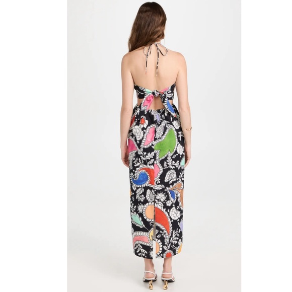 Mara Hoffman Laila Paisley Cut Out Organic Cotton Maxi Dress Size L - Picture 2 of 16